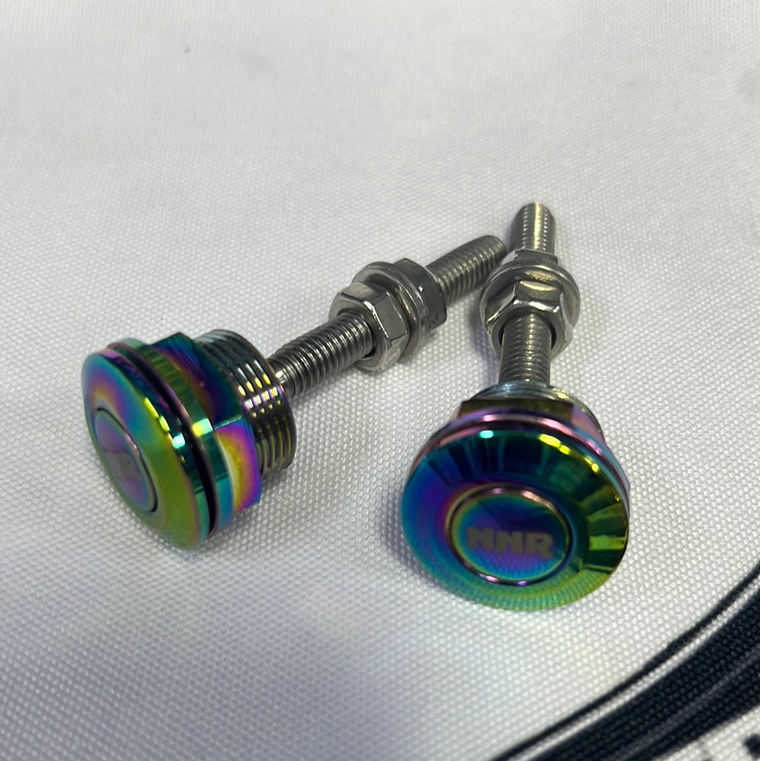 Nnr 22mm Push Button Bonnet Hood Pin Lock Clip Kit - Neo Chrome