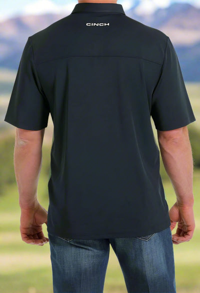 Cinch Men's Arena Flex Color Block Polo - Green/Navy - Korvel