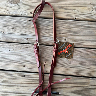 Premium Burgundy Leather Horse Headstall - Korvel