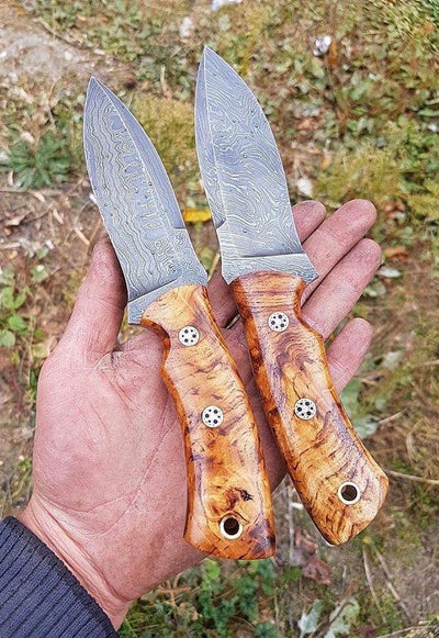 Premium Damascus Steel Hunting and Skinning Knife - Korvel
