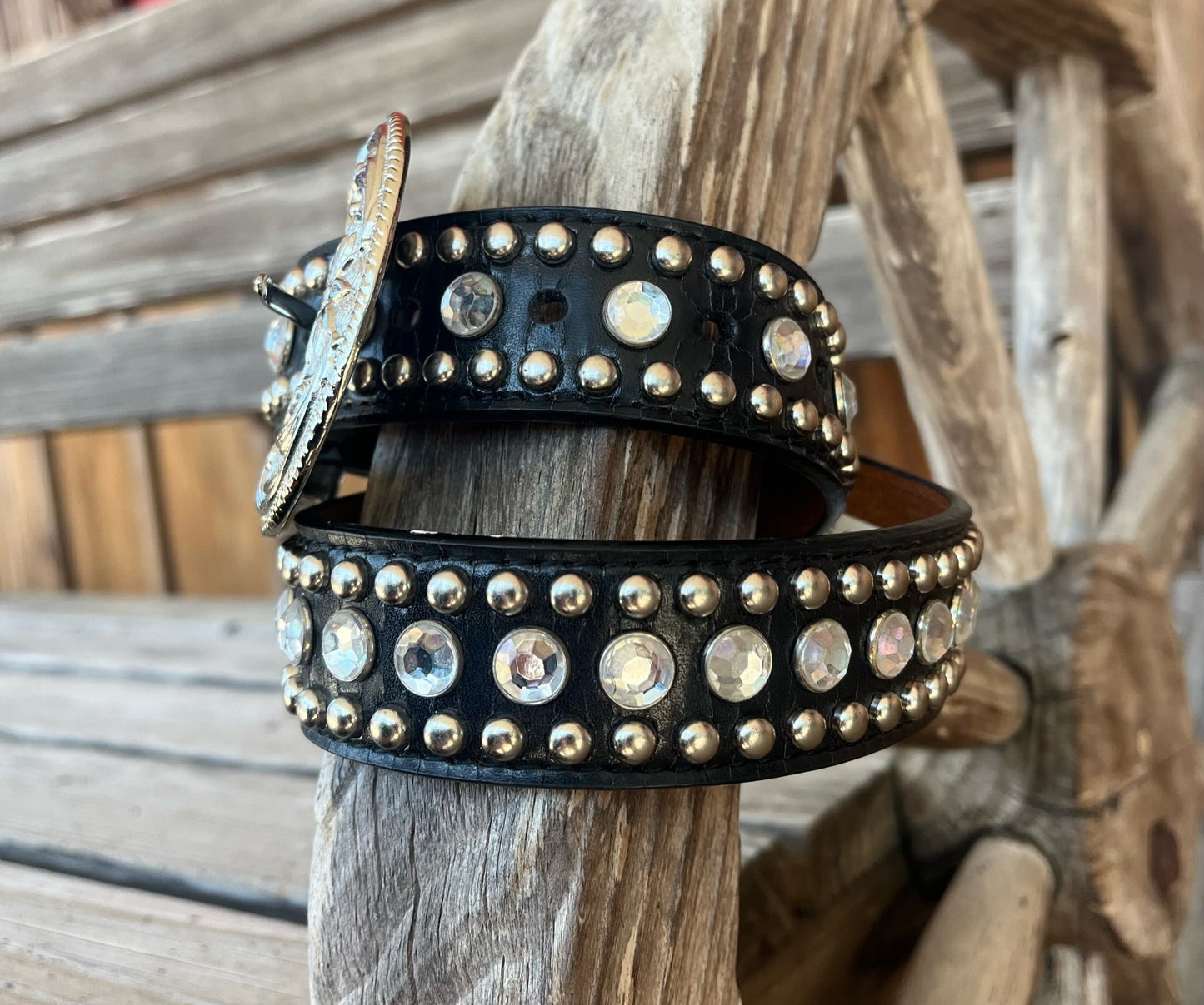 Sparkling Black Rhinestone Kids Belt | Stylish 3D Design - Korvel