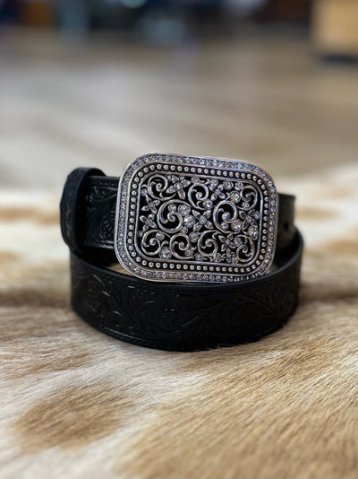Black Floral Belt | Ariat Womens - Korvel