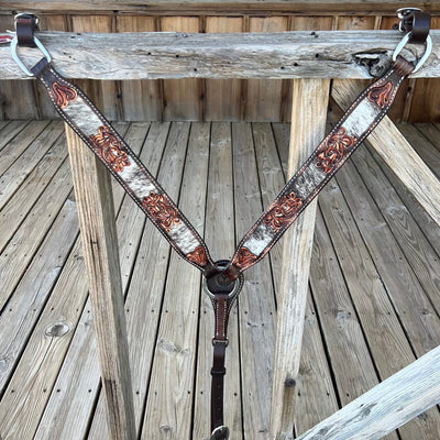 Vintage-Inspired Salt and Pepper Breastcollar for Equestrian Elegance - Korvel