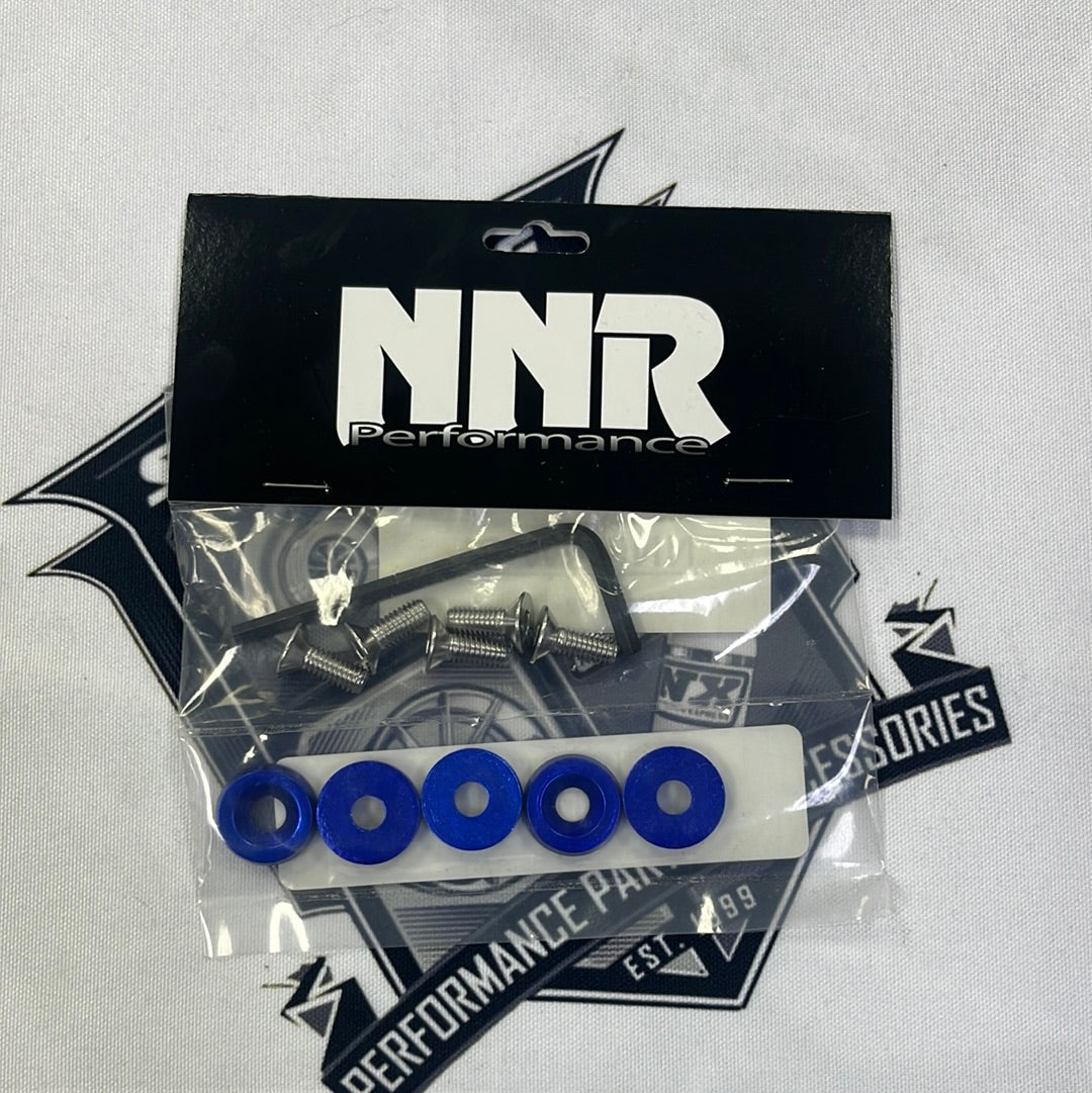 Premium Blue Fender Washers - 5 Pack for Enhanced Engine Aesthetics - Korvel
