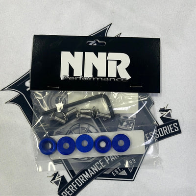 Premium Blue Fender Washers - 5 Pack for Enhanced Engine Aesthetics - Korvel