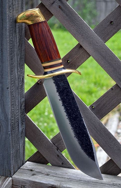Premium Custom 1095 Hand Forged Steel Bowie Knife for Outdoor Adventures - Korvel