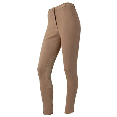 Ladies' Tan Suede Knee Riding Breeches - Korvel