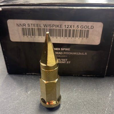 NNR 12x1.5 Gold Steel Nuts with Spikes
