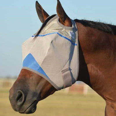 Premium Crusader Fly Mask in Vibrant Blue - Korvel