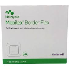 Mepilex Border Apósito de Espuma Autoadhesivo 4x4 - Caja de 5