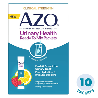 Mezcla de Bebida para la Salud Urinaria AZO – Limón y Frambuesa (10 Contenidos)
