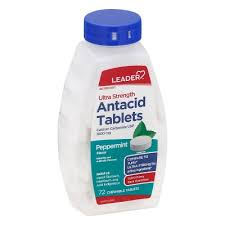 Leader™ Antacid Ultra Strength – 1000 mg (72 Tabletas Masticables)