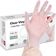 Gants d'examen en vinyle – Taille petite (transparent)
