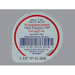 Acetamin SL – Acétaminophène 160 mg / 5 mL (50 Coupelles à Dose Unitaire)