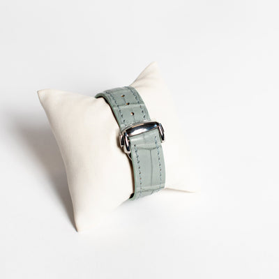 Sky Powder Matte Alligator Apple Watch Band