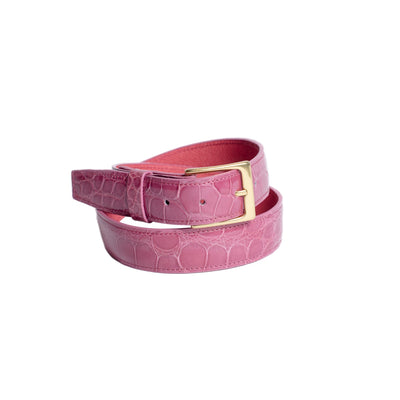 Premium Pink Glazed Full Skin Belt