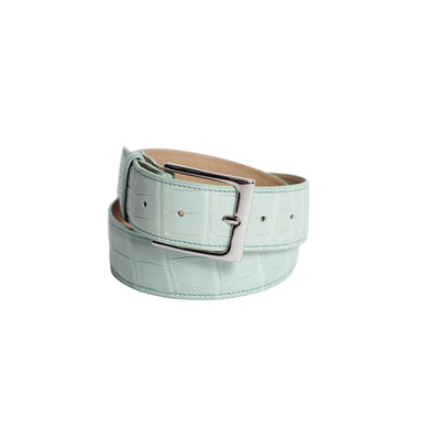 Mint Matte Alligator Full Skin Belt