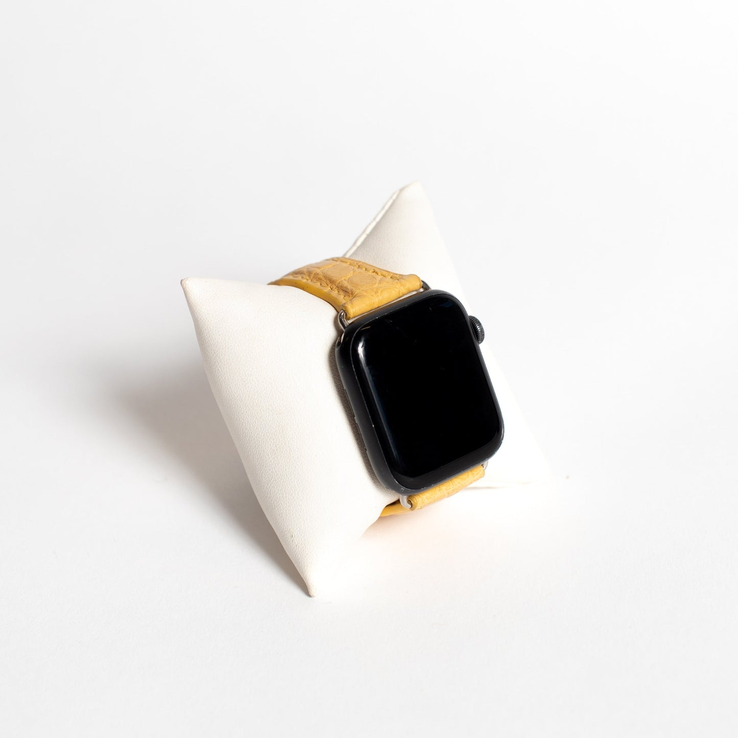 Correa para Apple Watch de Cocodrilo Amarillo Mostaza Natural