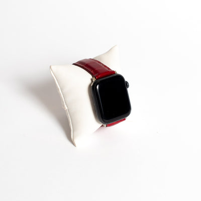Red Millennial Alligator Apple Watch Band