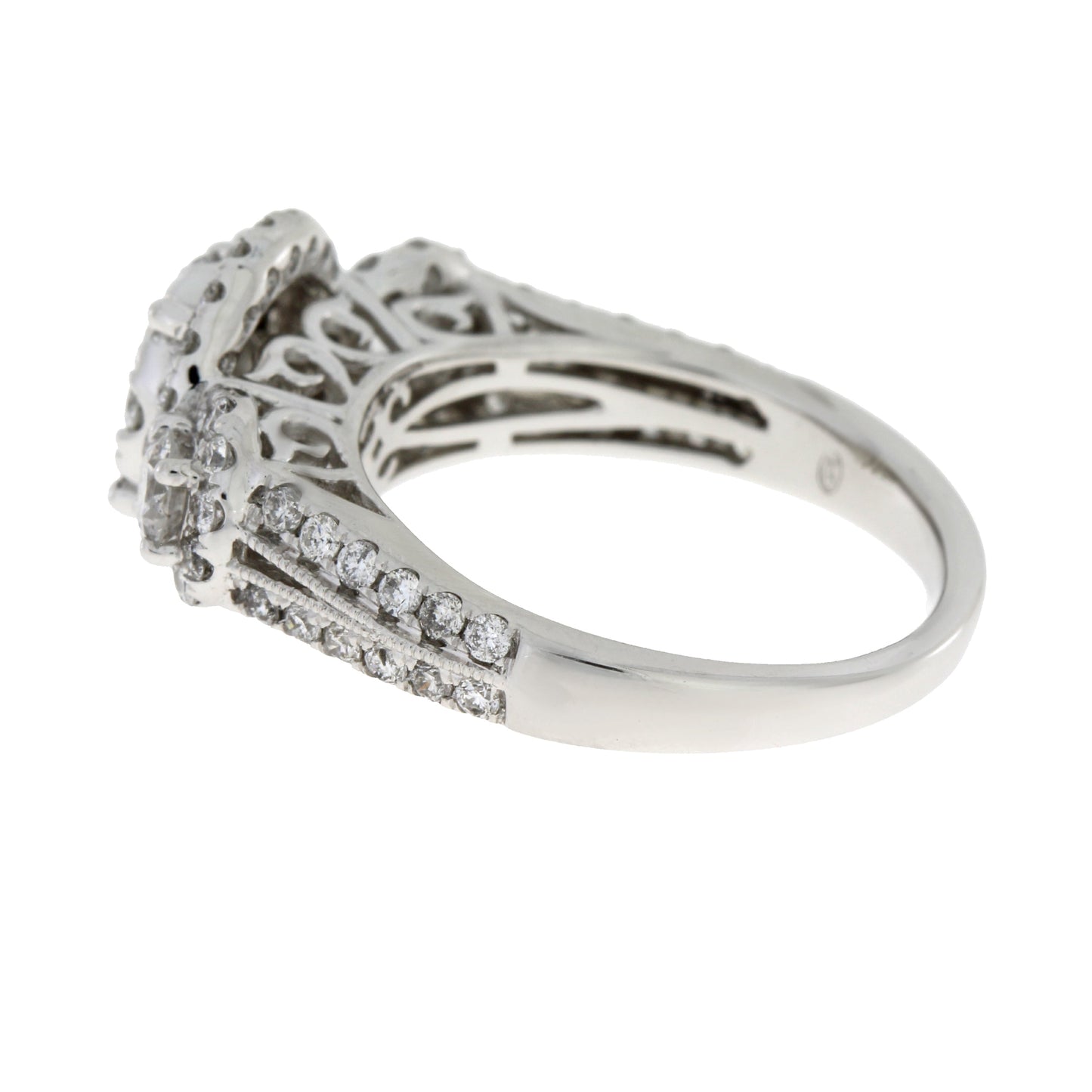 Natural 1.50ct Diamond 3 Stone Ring in 14KT White Gold