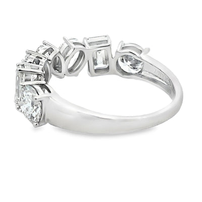 Bague de mariage en diamant cultivé en laboratoire en or blanc 14KT