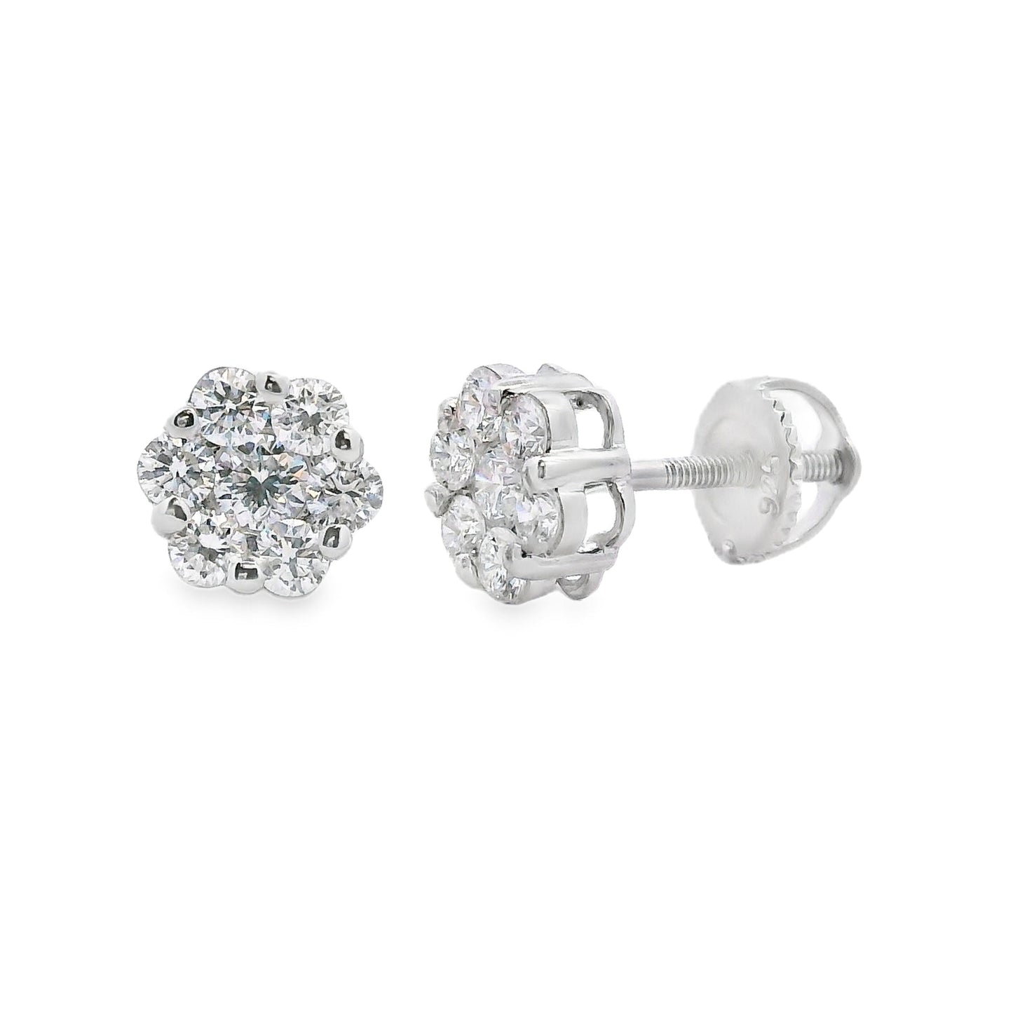 .86ct Lab Grown Diamond Earrings in Sterling Silver