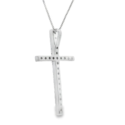 .38ct Diamond Cross Pendant in 14KT White Gold