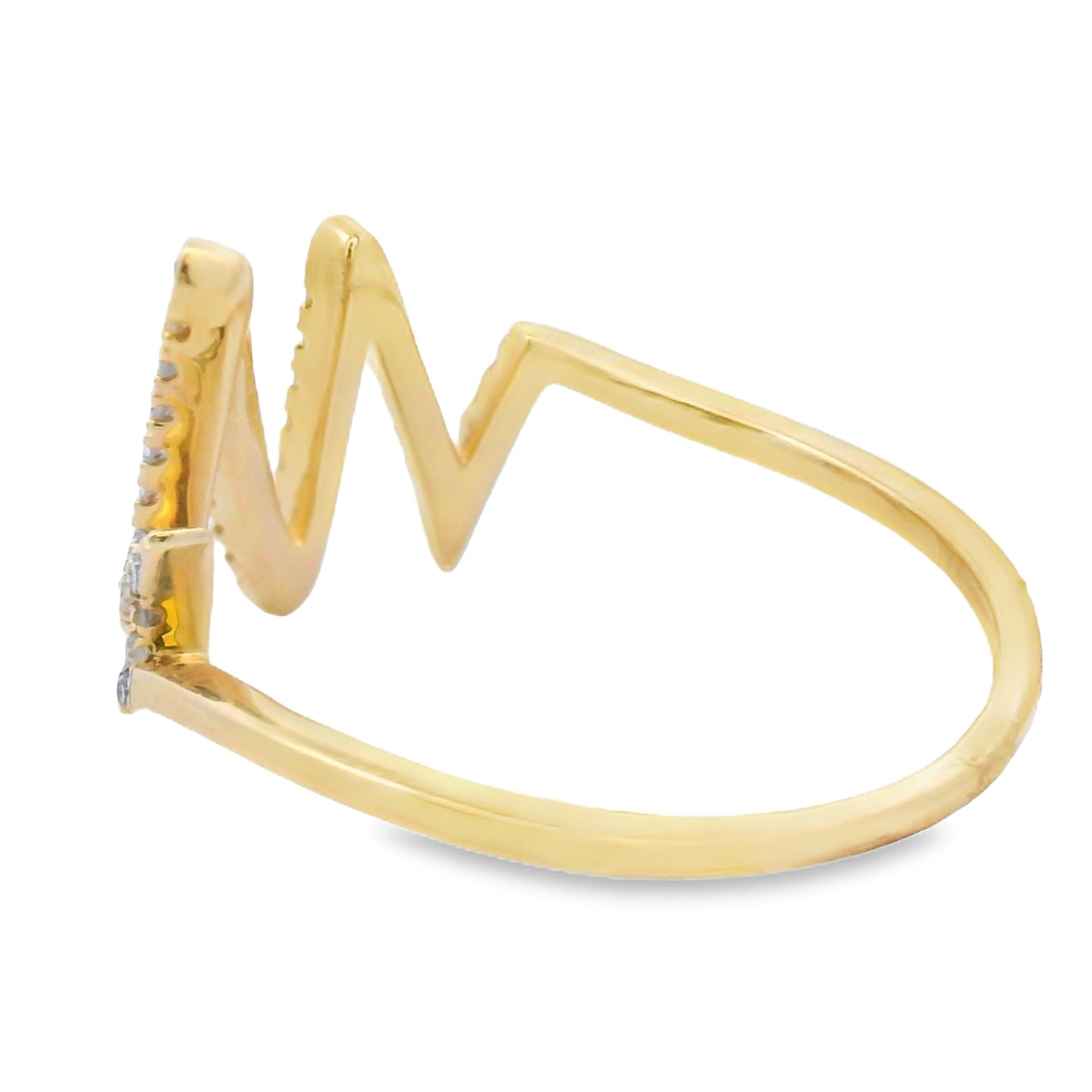 Bague en diamant naturel de 0,15 ct en or jaune 14KT