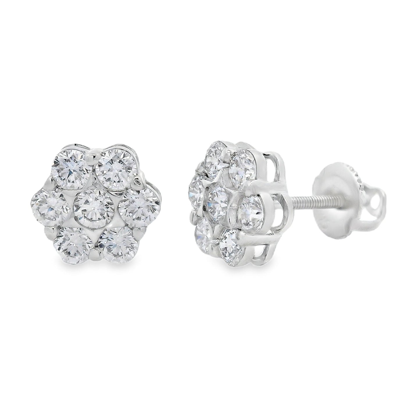 1.50ct Lab Grown Diamond Earrings in Sterling Silver