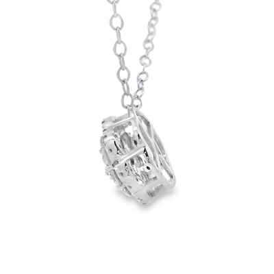 Colgante de moda de diamante natural de 0.25 ct en oro blanco de 10KT