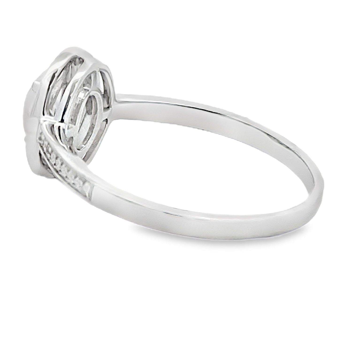 Genuine .36ct Opal Diamond Ring in 10KT White Gold