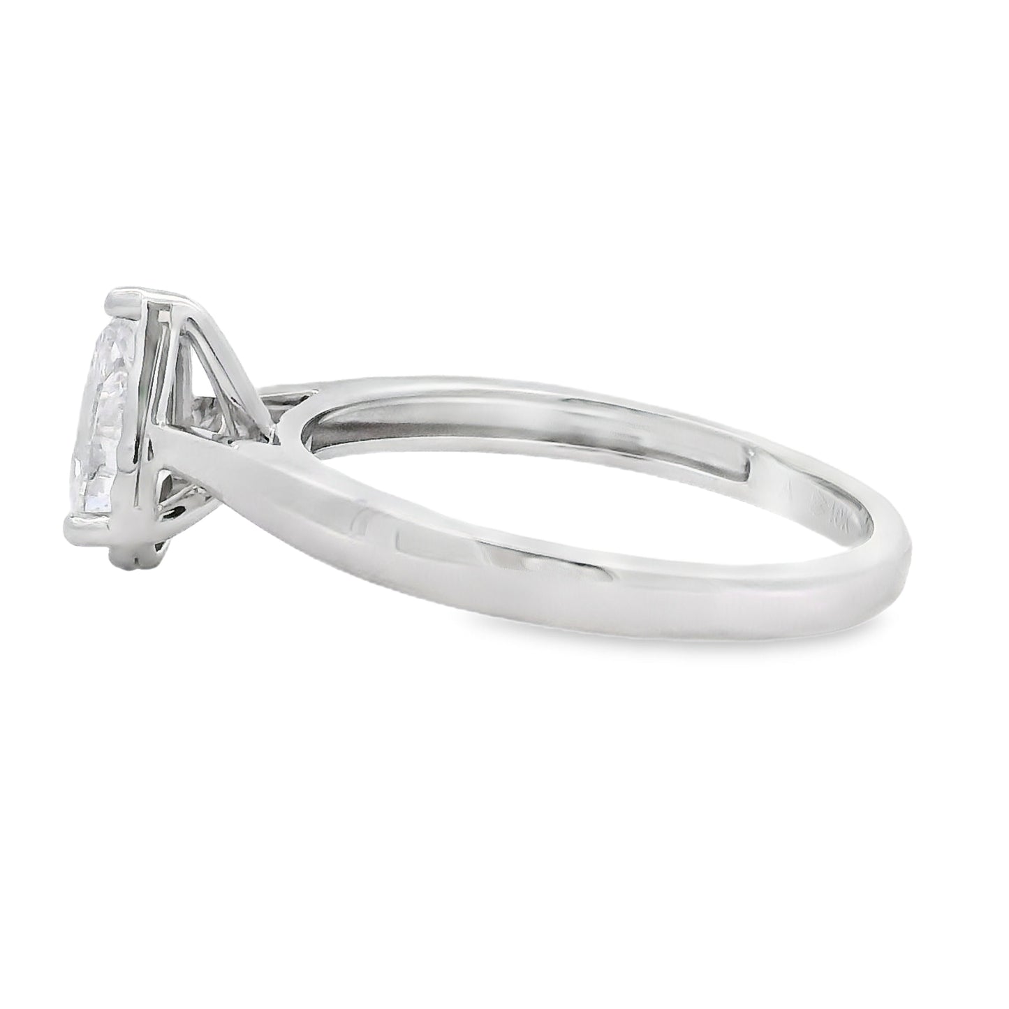 Véritable diamant de 0,50 ct cultivé en laboratoire en or blanc 10KT
