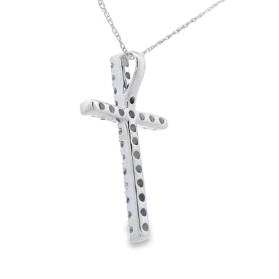 .33ct Diamond Cross Pendant in 14KT White Gold