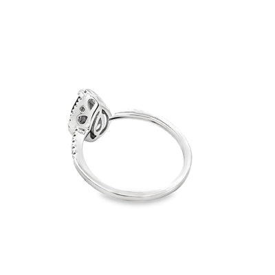 Bague en Diamant de Grenat Naturel de 1,28 ct en Or Blanc 14KT