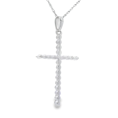 .21ct Diamond Cross Pendant in 14KT White Gold