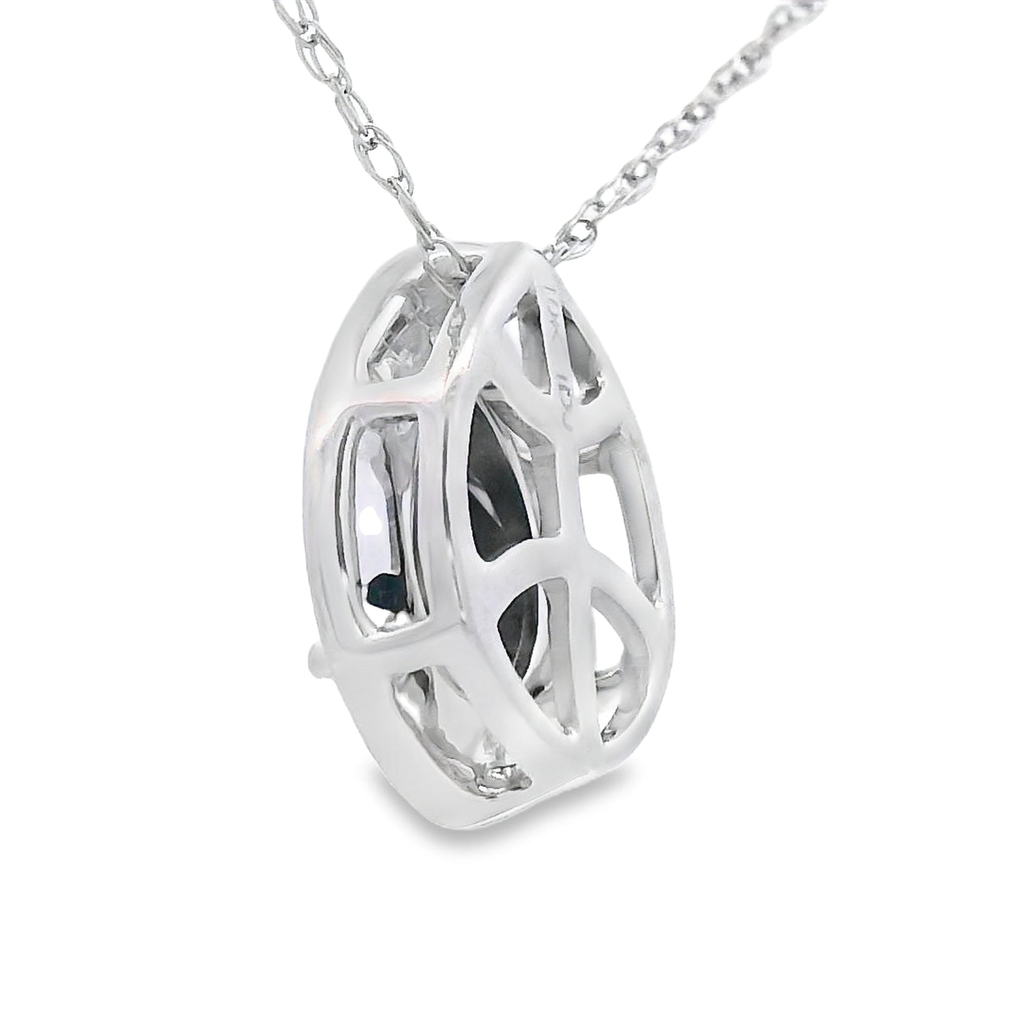 .03ct Onyx Diamond Pendant in 10KT White Gold
