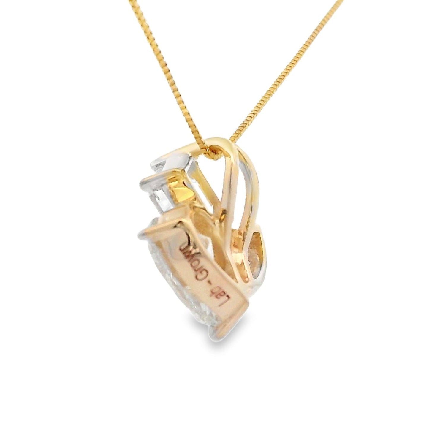 Lab Grown Diamond Pendant in 14KT Yellow Gold