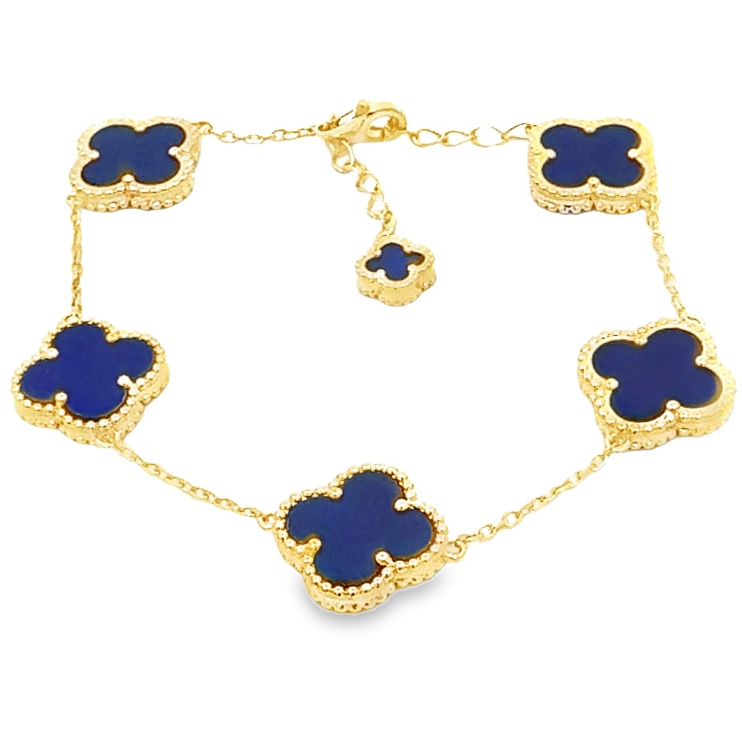 Genuine Lapis Lazuli Bracelet in Sterling Silver