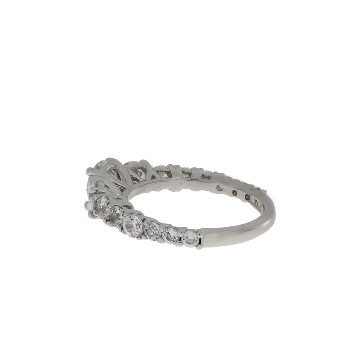 Bague de fiançailles en argent sterling avec zircon cubique véritable CZ