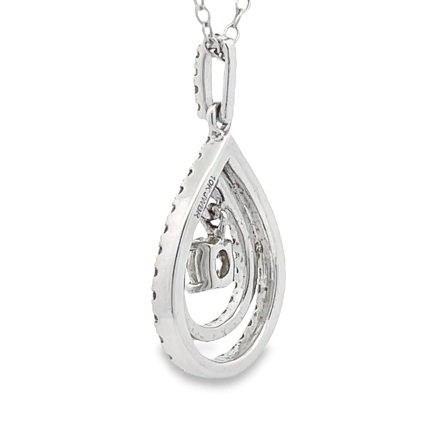 Genuine .77ct Diamond Pendant in 10KT White Gold