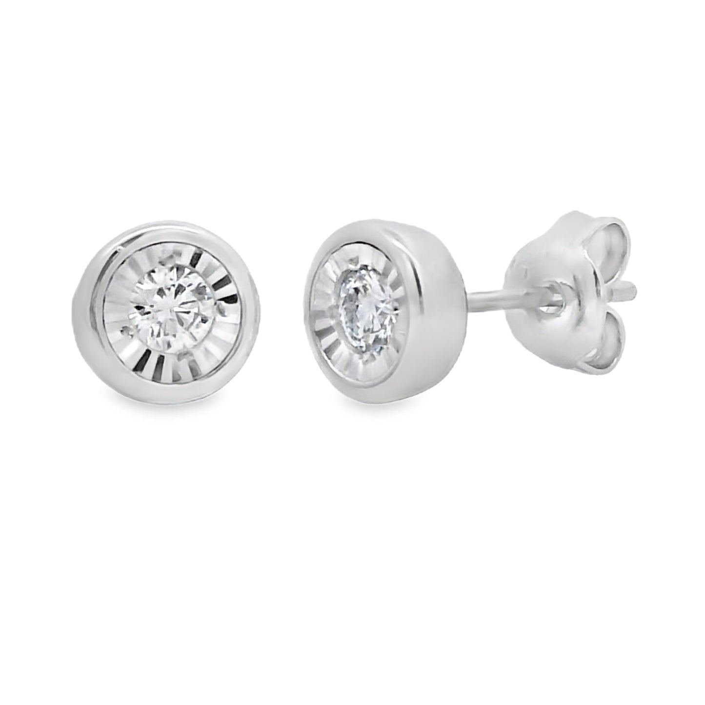 .25ct Lab Grown Diamond Stud Earrings in Sterling Silver