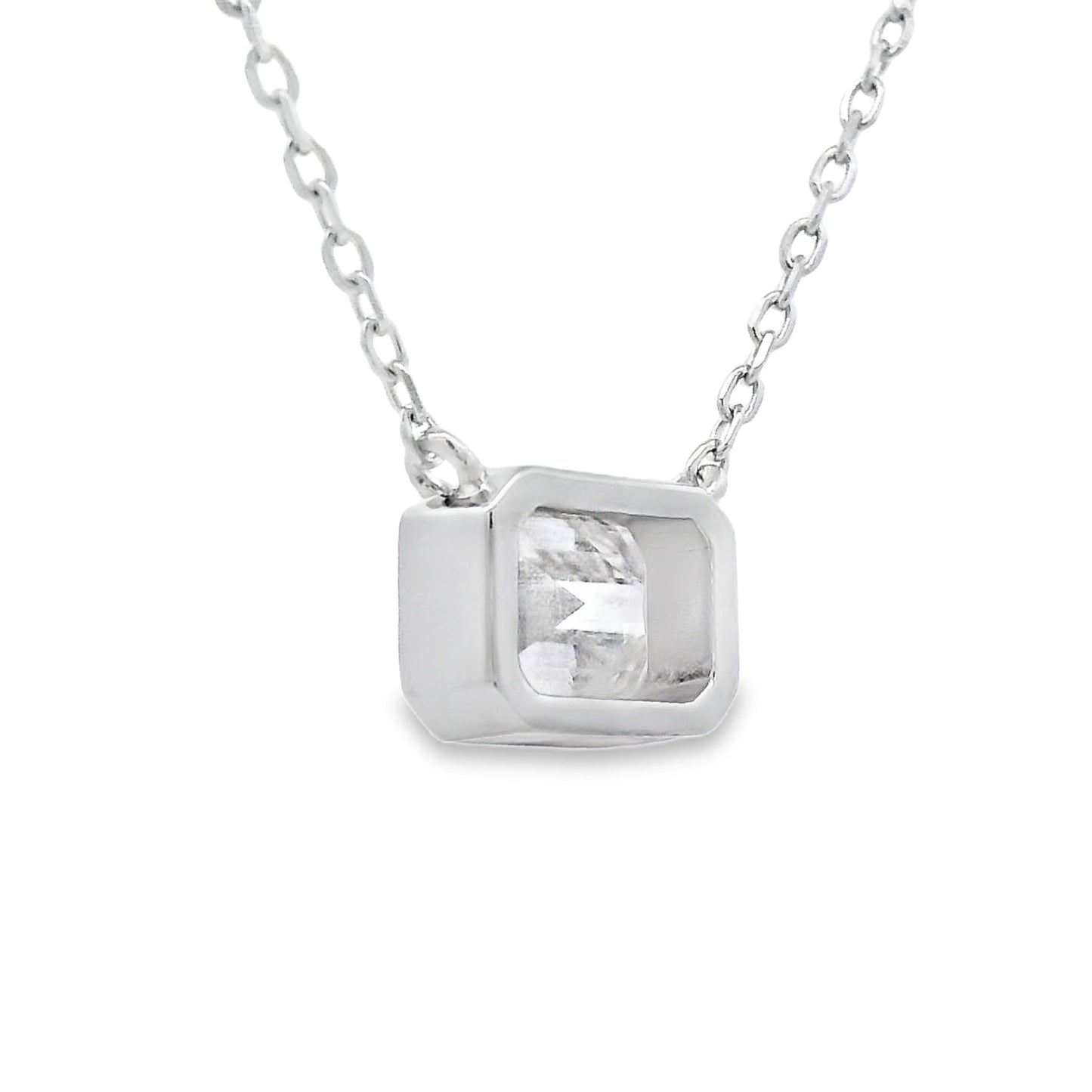 Pendentif Moissanite Naturel de 0,85 ct en Argent Sterling
