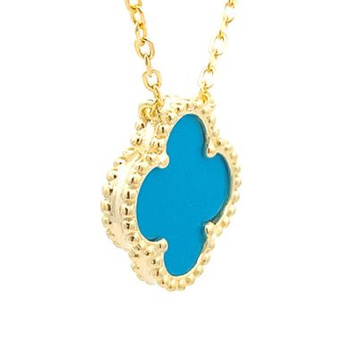 Genuine Turquoise Fashion Pendant in Sterling Silver