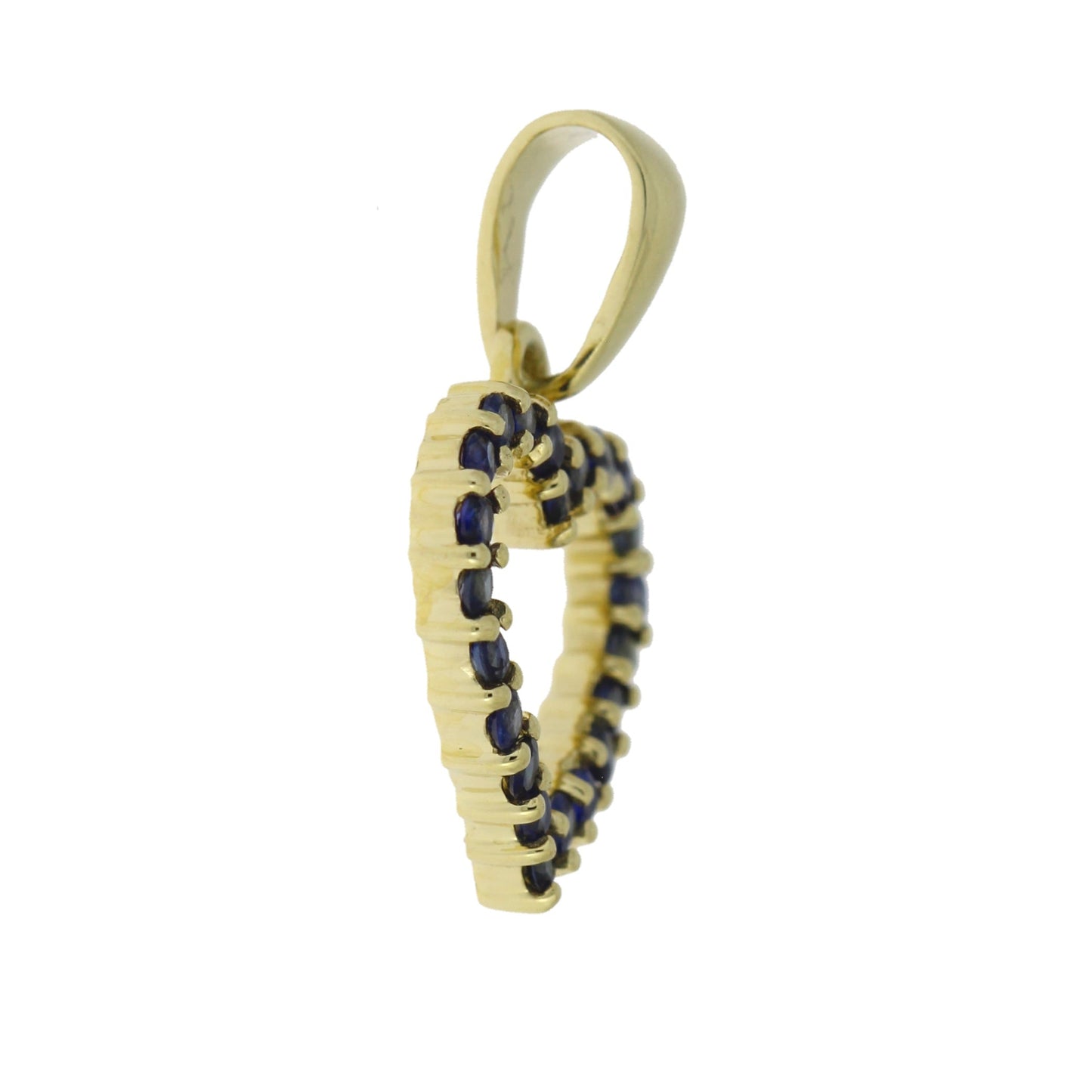 .37ct Colgante de Corazón de Zafiro en Oro Amarillo de 10KT