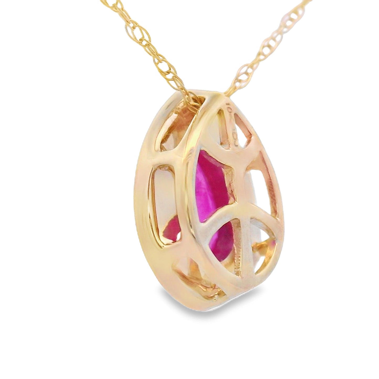 .53ct Colgante de Rubí y Diamante en Oro Amarillo de 10KT