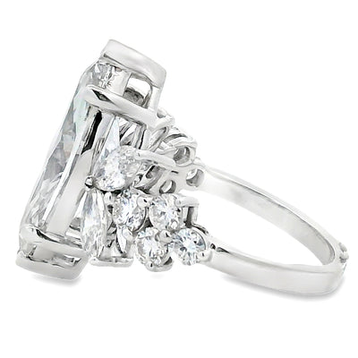 7.08ct Lab Grown Diamond Engagement Ring in 14KT White Gold