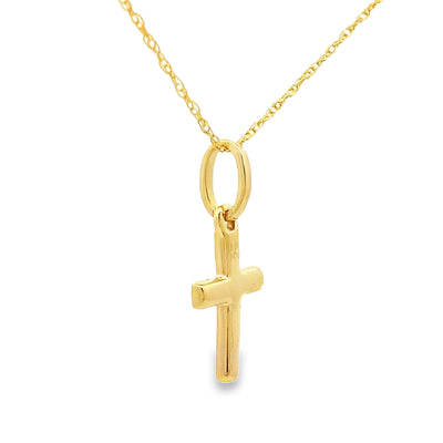 .05ct Diamond Cross Pendant in 14KT Yellow Gold