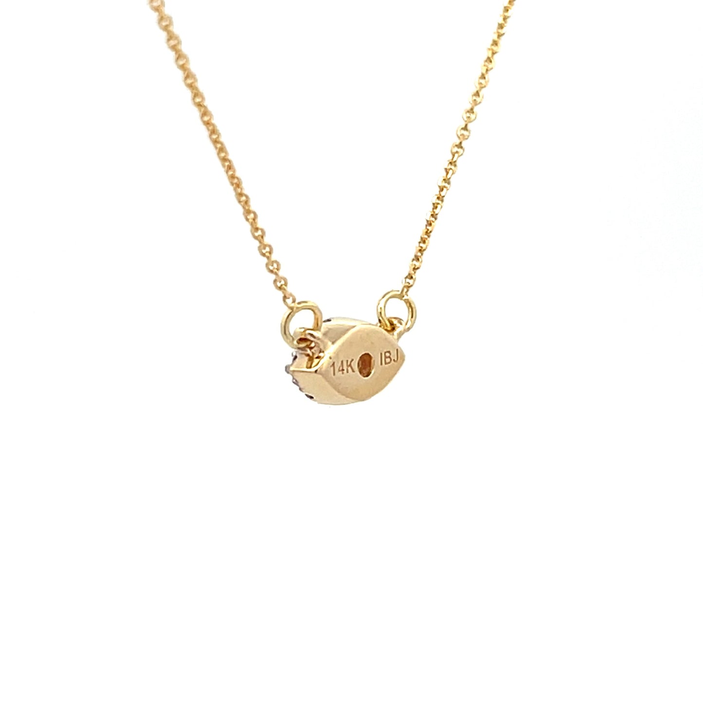 .14ct Colgante de Rubí y Diamante en Oro Amarillo de 14KT