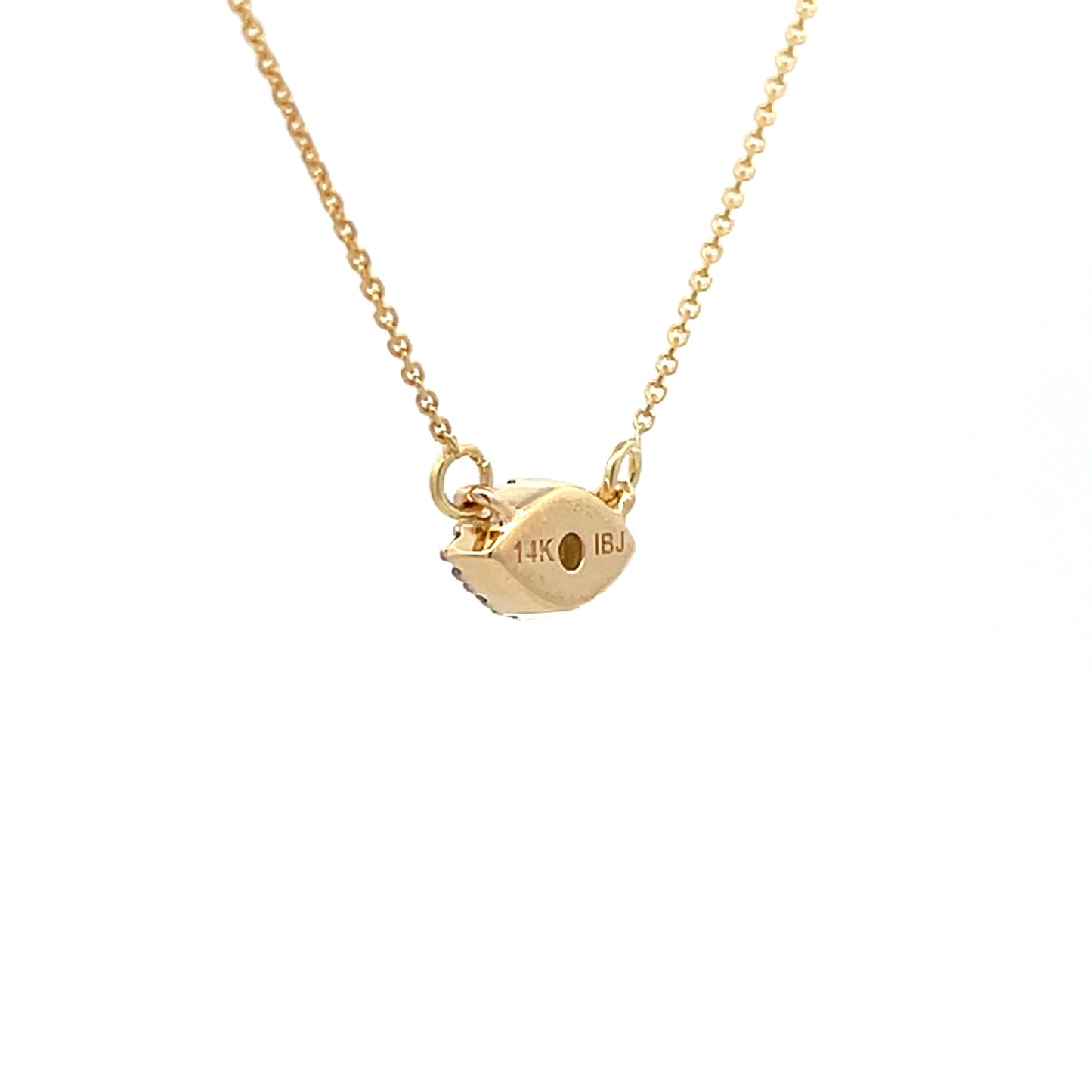 .12ct Esmeralda y Diamante Colgante en Oro Amarillo de 14KT