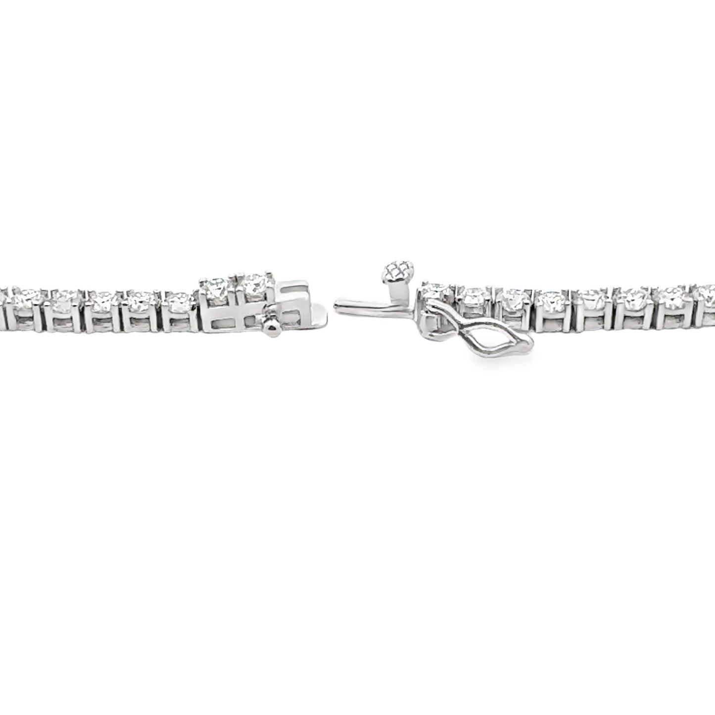 15.14ct Moissanite Tennis Necklace in Sterling Silver